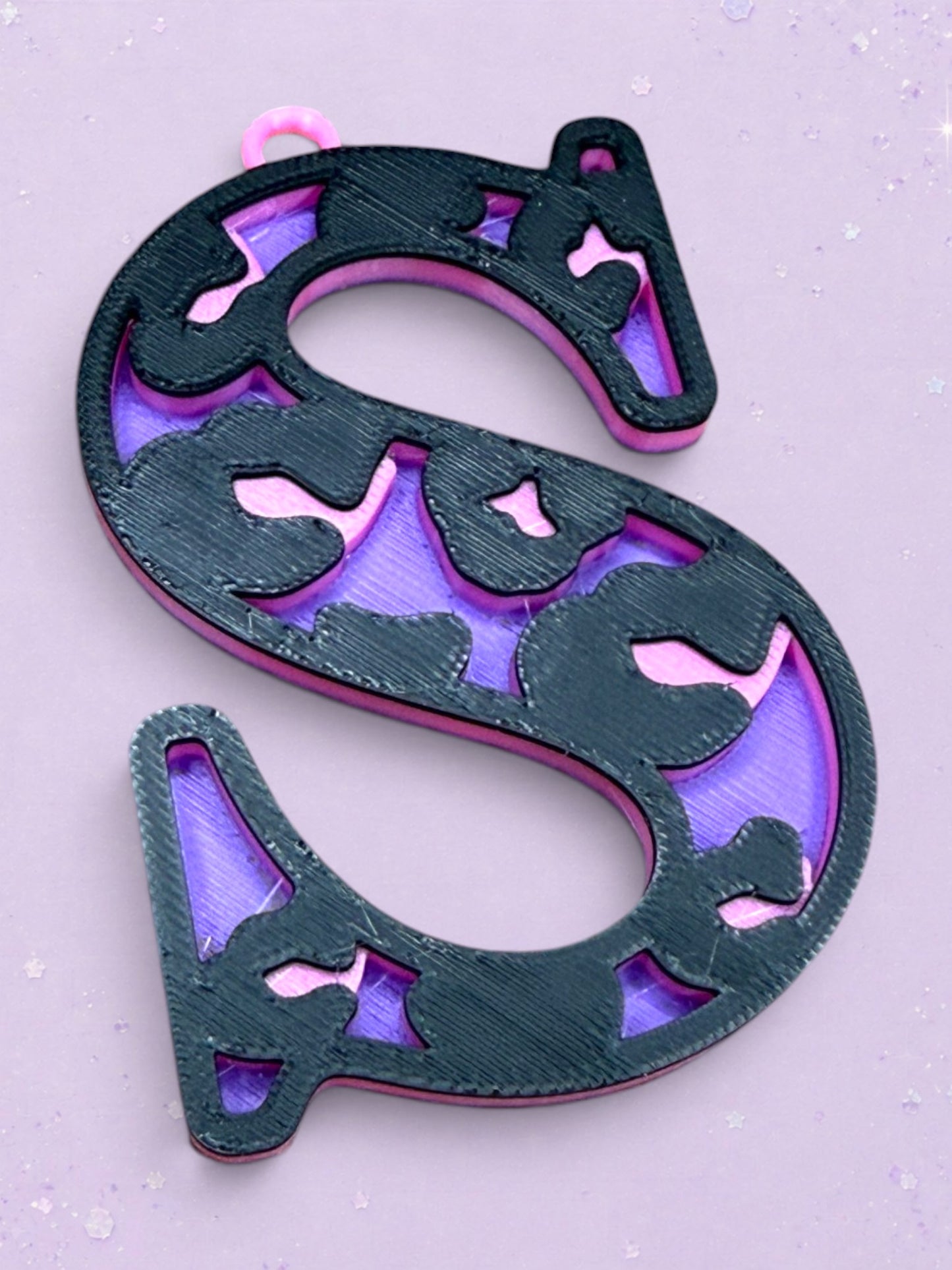 Custom Initial 3D Printed Keychain