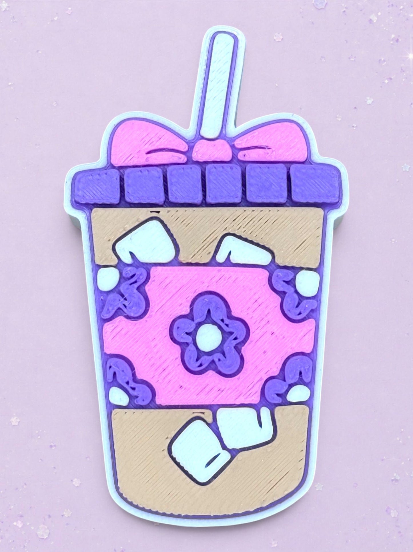3D Printed Iced Coffee Straw Topper