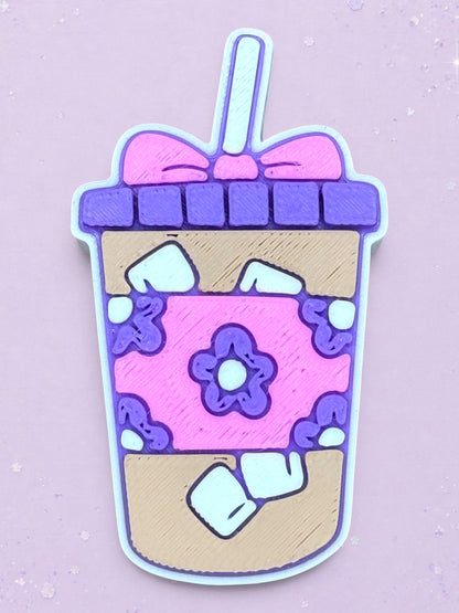 3D Printed Iced Coffee Straw Topper