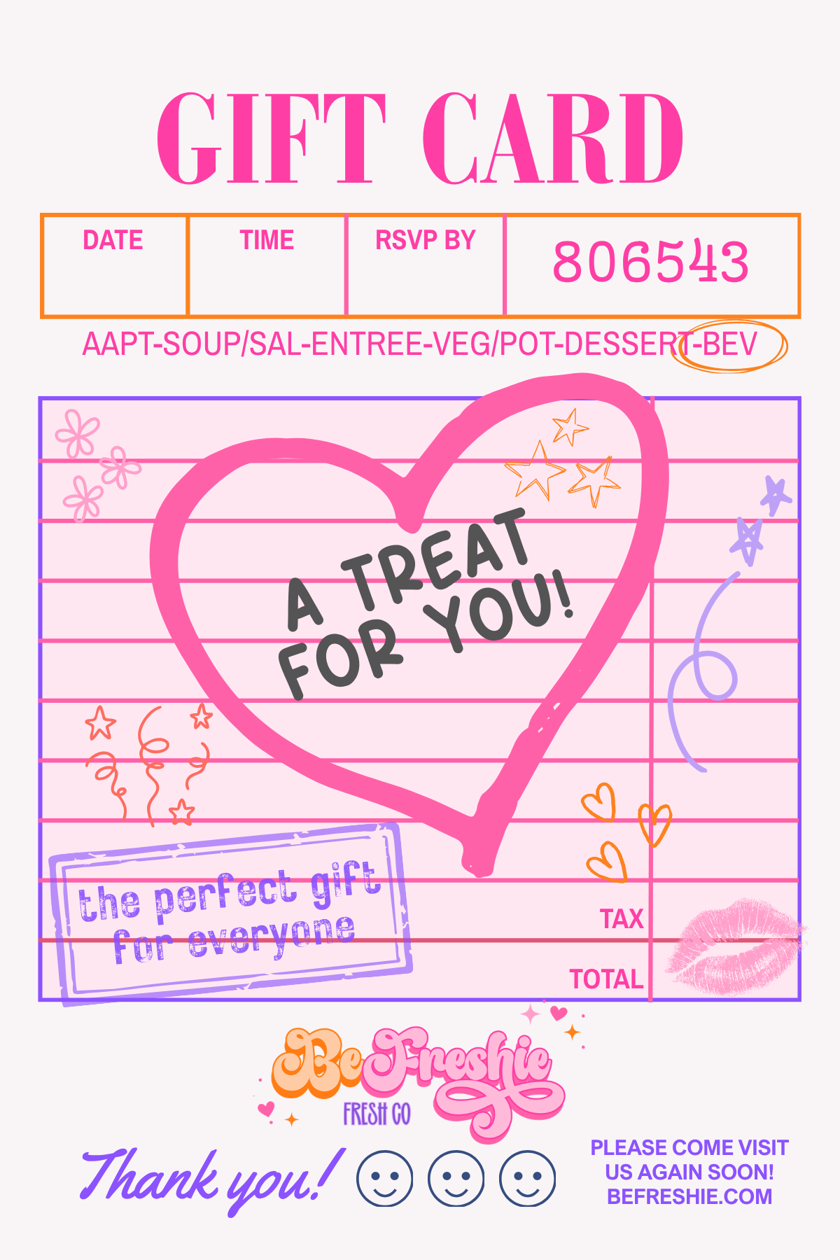 BeFreshie Gift Card